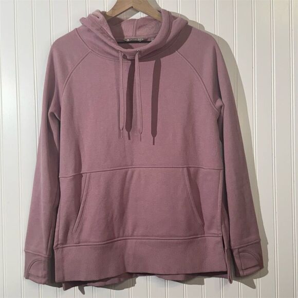 Athleta Sweaters - Athleta Cozy Fleece Lined Hoodie Sweatshirt XS Soft Plush Pullover Mauve Pink